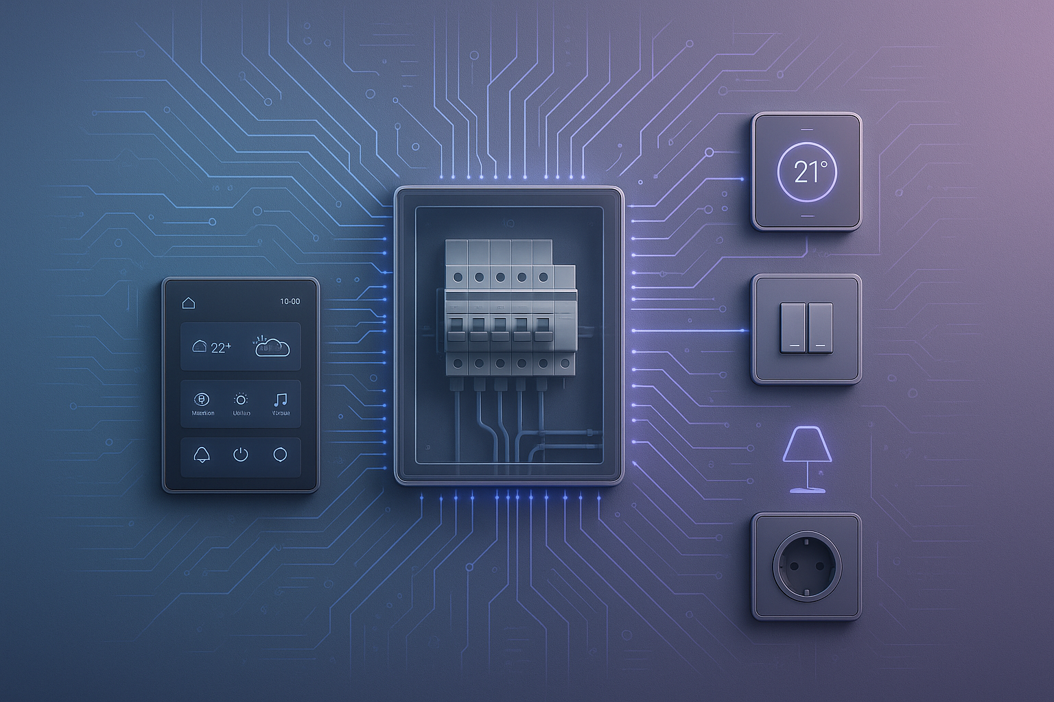 Installation domotique connectée - Maison intelligente et automatisée